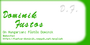 dominik fustos business card