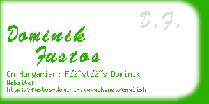 dominik fustos business card